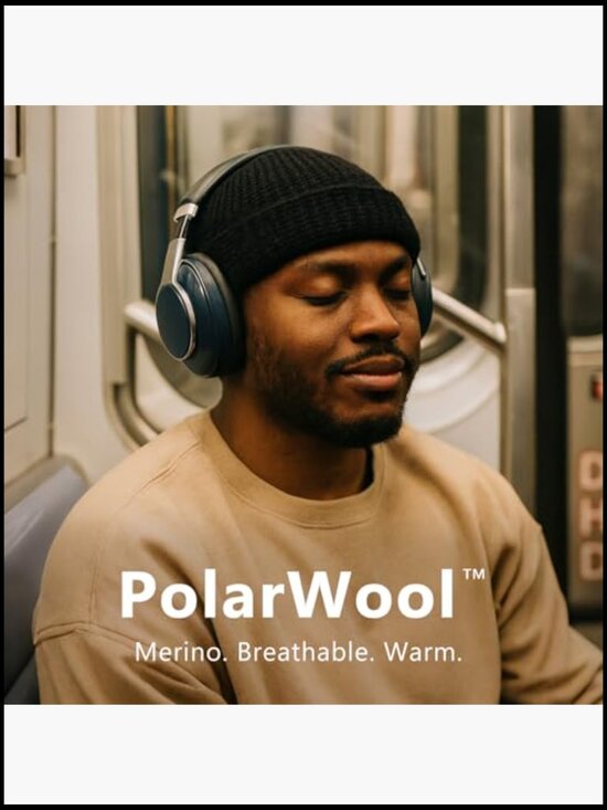 Merino Wool Waffle Fisherman Beanie Watch Cap Dual-Layer Warm Winter Knit Hat main image 5